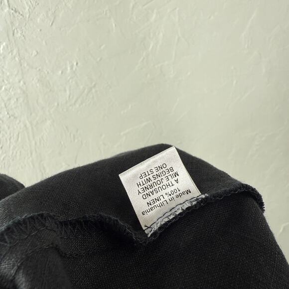 Flax Women's Shirt Medium 100% Linen T-Shirt Short Sleeve Lagenlook Boho A3-28 - Picture 7 of 7